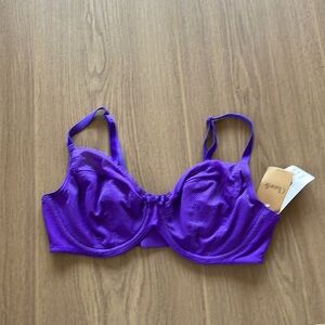 Chantelle Parisian Plunge Underwire Bra 1471 – Size 32DD – Purple – NWT